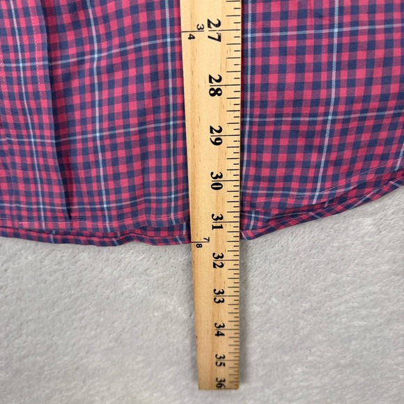 Southern Tide Mens XL Button Down Shirt Classic Fit Red Blue Gingham Long Sleeve - Picture 5 of 7